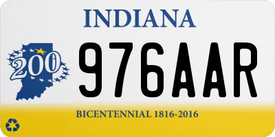 IN license plate 976AAR