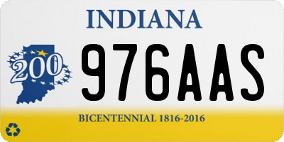 IN license plate 976AAS