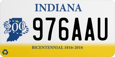 IN license plate 976AAU