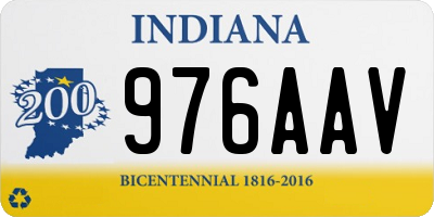IN license plate 976AAV