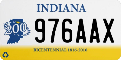 IN license plate 976AAX
