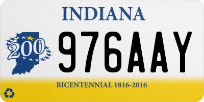 IN license plate 976AAY