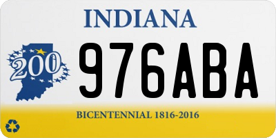 IN license plate 976ABA
