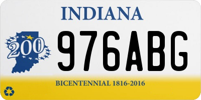 IN license plate 976ABG