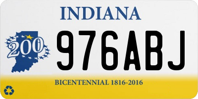 IN license plate 976ABJ