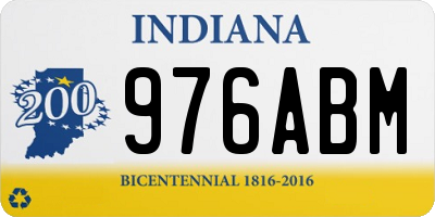 IN license plate 976ABM