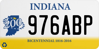 IN license plate 976ABP