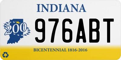 IN license plate 976ABT