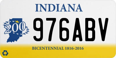 IN license plate 976ABV