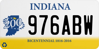 IN license plate 976ABW
