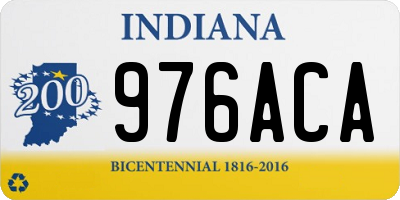 IN license plate 976ACA