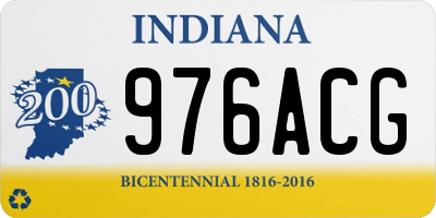 IN license plate 976ACG