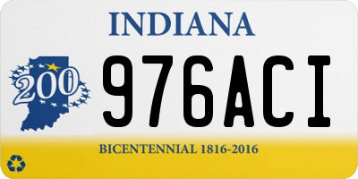 IN license plate 976ACI