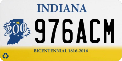 IN license plate 976ACM