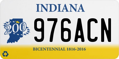IN license plate 976ACN