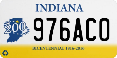 IN license plate 976ACO