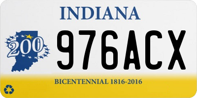 IN license plate 976ACX