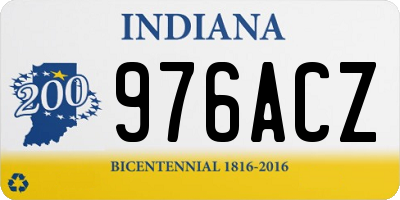 IN license plate 976ACZ