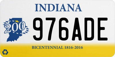 IN license plate 976ADE