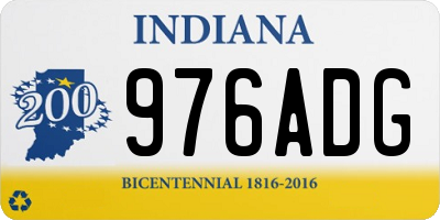 IN license plate 976ADG