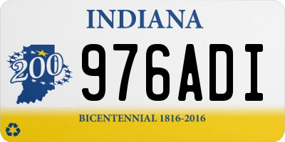 IN license plate 976ADI