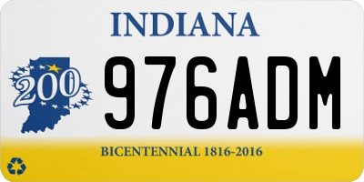 IN license plate 976ADM