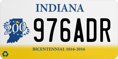 IN license plate 976ADR