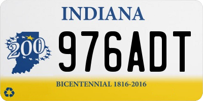 IN license plate 976ADT