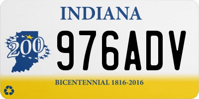 IN license plate 976ADV