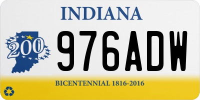 IN license plate 976ADW