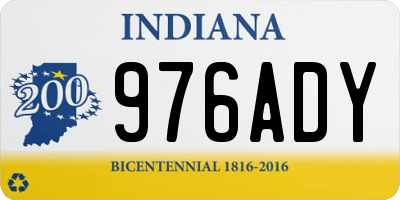 IN license plate 976ADY