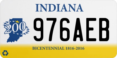 IN license plate 976AEB