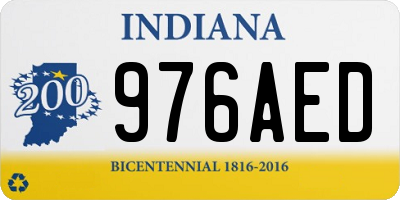 IN license plate 976AED