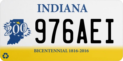 IN license plate 976AEI