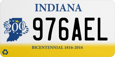 IN license plate 976AEL