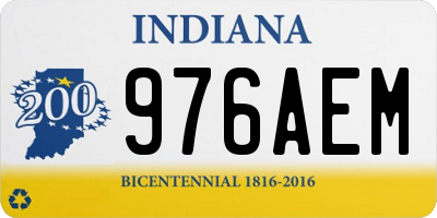 IN license plate 976AEM