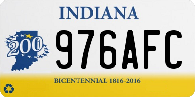 IN license plate 976AFC