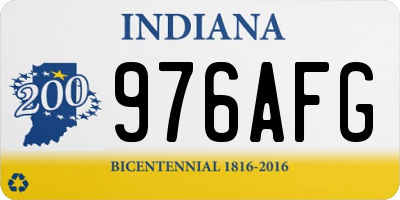 IN license plate 976AFG