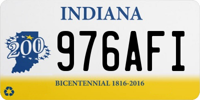 IN license plate 976AFI