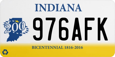IN license plate 976AFK
