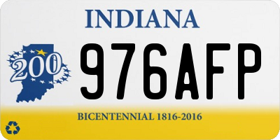 IN license plate 976AFP