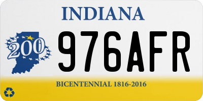 IN license plate 976AFR