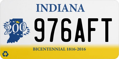 IN license plate 976AFT
