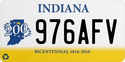 IN license plate 976AFV
