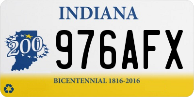 IN license plate 976AFX
