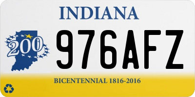 IN license plate 976AFZ