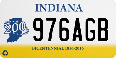 IN license plate 976AGB