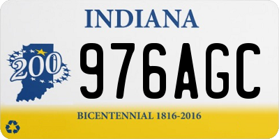 IN license plate 976AGC