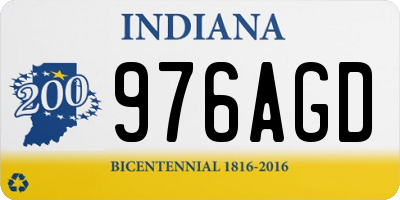 IN license plate 976AGD