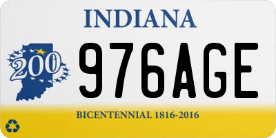 IN license plate 976AGE